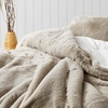 image:imageChunky Bunny  Coma Inducer Twin XL Oversized Comforter Set  Stone Taupe  Experience Coma Worthy Sleep with Cozy Plush Faux Fur Extra Large Bedding
