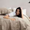 image:imageChunky Bunny  Coma Inducer Twin XL Oversized Comforter Set  Stone Taupe  Experience Coma Worthy Sleep with Cozy Plush Faux Fur Extra Large Bedding