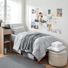 image:imageCollege Freshman Dorm Pack  Twin XL Bedding Bundle  Pin Tuck Glacier Gray Color Set