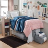 image:imageDormCo FullyLoaded TXL Dorm BeddingEssentials Silver PinkNightfall Navy  Dorm Supplies Bundle for College Freshmen Essentials