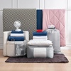 image:imageDormCo FullyLoaded TXL Dorm BeddingEssentials Silver PinkNightfall Navy  Dorm Supplies Bundle for College Freshmen Essentials
