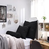 image:imageDormCo Rainha Cotton Dutch Euro amp Bolster Pillow Set  Black  Dorm Supplies for College Freshmen Essentials