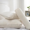 image:imageDormCo Rainha Velvet Dutch Euro amp Bolster Pillow Set  Creamy Beige  Dorm Supplies for College Freshmen Essentials