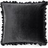 image:imageDormCo Rainha Velvet Dutch Ruffled Euro amp Bolster Pillow Set  Gray  Dorm Supplies for College Freshmen Essentials