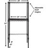 image:imageDormCo Suprima  Mini Shelf Supreme  Adjustable Metal Shelving Unit  Black