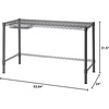 image:imageDormCo Suprima Heavy Duty Carbon Steel Desk  Standard Size  Gunmetal Gray