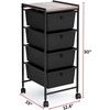image:imageDormCo Suprima Storage Carts 4 Drawer Woodtop Shelf  BlackRoyal Oak Top  Essential Dorm Supplies for College Freshmen NecessitiesBlack  Royal Oak Top
