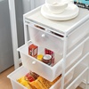 image:imageDormCo Suprima Storage Carts 4 Drawer Woodtop Shelf  BlackRoyal Oak Top  Essential Dorm Supplies for College Freshmen NecessitiesWhite  Whitewash Top