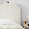image:imageDormCo Tavira Allure Boucle Dorm Headboard with Legs  Cream WhiteCream White