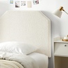 image:imageDormCo Tavira Allure Boucle Dorm Headboard with Legs  Cream WhiteTaupe Cream
