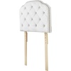 image:imageDormCo Tavira Allure College Dorm Outlet Headboard with Legs  White  Bevel Tufted Rivet Essential Dorm Supplies for College Freshmen Necessities