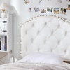image:imageDormCo Tavira Allure College Dorm Outlet Headboard with Legs  White  Bevel Tufted Rivet Essential Dorm Supplies for College Freshmen Necessities