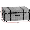 image:imageDormCo Texture Brand Trunk  White Threaded Black 29L x 20W x 14H
