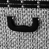 image:imageDormCo Texture Brand Trunk  White Threaded Black 29L x 20W x 14H