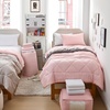 image:imageDormCo Upgraded College Twin XL Bedding Dorm Room Supplies Pack PinkGray  Dorm Essentials Bundle for College Freshmen Necessities