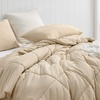 image:imageNourishing Retreat  Coma Inducer Twin XL Oversized Comforter Set Doeskin  Experience Coma Worthy Sleep with Extra Large Cooling BeddingKing
