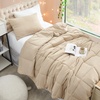 image:imageNourishing Retreat  Coma Inducer Twin XL Oversized Comforter Set Doeskin  Experience Coma Worthy Sleep with Extra Large Cooling BeddingTwin XL