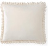 image:imageRainha Velvet Dutch Ruffled Euro amp Bolster Pillow Set  Creamy Beige  Dorm Supplies for College Freshmen Essentials