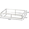 image:imageSilver Metal Mirror Tray  Medium Long Rectangle Open Style