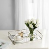 image:imageSilver Metal Mirror Tray  Medium Long Rectangle Open Style