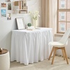 image:imageStandard Pleated 32 Length Cotton Dorm Desk Skirt  White36 x 24 Rectangular
