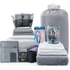 image:image44Piece Dorm Essentials Set  Twin XL Bedding amp Supplies Pack PurpleGray  Complete Dorm Supplies Bundle for College Freshmen Essentials