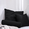 image:imageDormCo Rainha Cotton Dutch Euro amp Bolster Pillow Set  Black  Dorm Supplies for College Freshmen Essentials