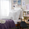 image:imageDormCo Rainha Velvet Dutch Euro amp Bolster Pillow Set  White  Dorm Supplies for College Freshmen Essentials