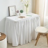 image:imageStandard Pleated 32 Length Cotton Dorm Desk Skirt  White32 x 24 Rectangular