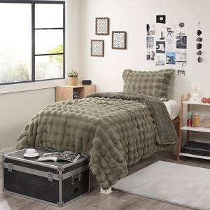 image:imageByourbed Snowball Chunky Bunny  Coma Inducer Twin Oversized Comforter Set  Olive Earth Experience Coma Worthy Sleep with Cozy Faux Fur Extra Large BeddingTwin XL