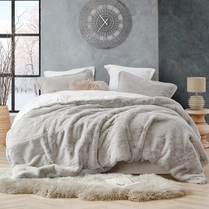 image:imageChunky Bunny  Coma Inducer Twin XL Oversized Comforter Set  Stone Taupe  Experience Coma Worthy Sleep with Cozy Plush Faux Fur Extra Large Bedding