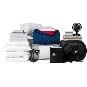 image:imageDormCo FullyLoaded TXL Dorm Bedding  Essentials Cherry RedNightfall Navy  Dorm Supplies Bundle for College Freshmen Essentials