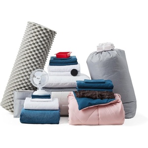 image:imageDormCo FullyLoaded TXL Dorm BeddingEssentials Silver PinkNightfall Navy  Dorm Supplies Bundle for College Freshmen Essentials
