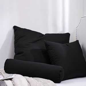 image:imageDormCo Rainha Cotton Dutch Euro amp Bolster Pillow Set  Black  Dorm Supplies for College Freshmen Essentials