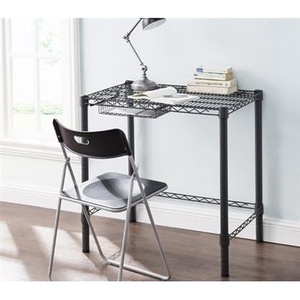 image:imageDormCo Suprima Heavy Duty Carbon Steel Desk  Compact Size  Gunmetal Gray