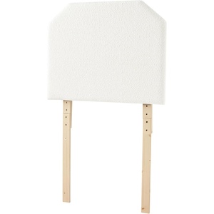 image:imageDormCo Tavira Allure Boucle Dorm Headboard with Legs  Cream WhiteCream White