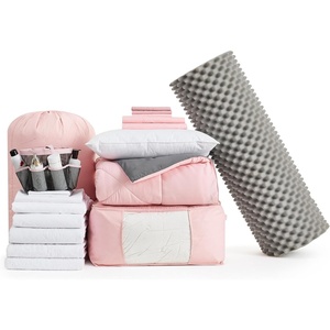 image:imageDormCo Upgraded College Twin XL Bedding Dorm Room Supplies Pack PinkGray  Dorm Essentials Bundle for College Freshmen Necessities