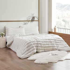 image:imageJelly Rolls Chunky Bunny  Coma Inducer Twin Oversized Comforter Set  Powder Caramel Experience Coma Worthy Sleep with Cozy Faux Fur Extra Large BeddingQueen