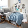image:imageCollege Dorm Pack Plus Twin XL Bedding Bundle Smoke BlueGranite Gray Set  Dorm Supplies Bundle for College Freshmen Essentials