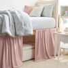 image:imageCotton Dorm Bungee Bed Skirt 3 Panel Set  Darkened Blush