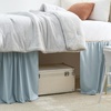 image:imageCotton Dorm Bungee Bed Skirt 3 Panel Set  Faded Denim