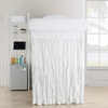 image:imageCrinkle Extended Bed Skirt Twin XL 3 Panel Set  White