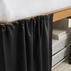image:imageMicrofiber Dorm Bungee Bed Skirt 3 Panel Set  Black