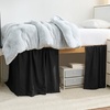 image:imageMicrofiber Dorm Bungee Bed Skirt 3 Panel Set  Black