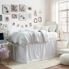 image:imageMicrofiber Dorm Bungee Bed Skirt 3 Panel Set  White