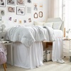image:imageMicrofiber Dorm Bungee Bed Skirt 3 Panel Set  White
