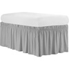 image:imageRuffled Dorm Sized Bed Skirt  Glacier Gray