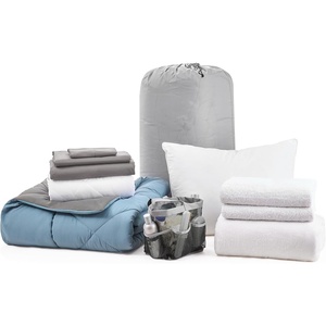 image:imageCollege Dorm Pack Plus Twin XL Bedding Bundle Smoke BlueGranite Gray Set  Dorm Supplies Bundle for College Freshmen Essentials