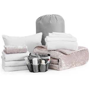 image:imageCollege Dorm Pack Plus Twin XL Coma Inducer Comforter  Velvet Crush Pink  Dorm Supplies Bundle for College Freshmen Essentials