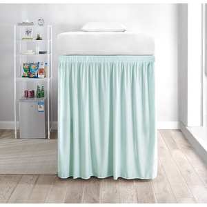 image:imageExtended Dorm Sized Bed Skirt Panel with Ties 1 Panel Hint of Mint for Raised or lofted beds